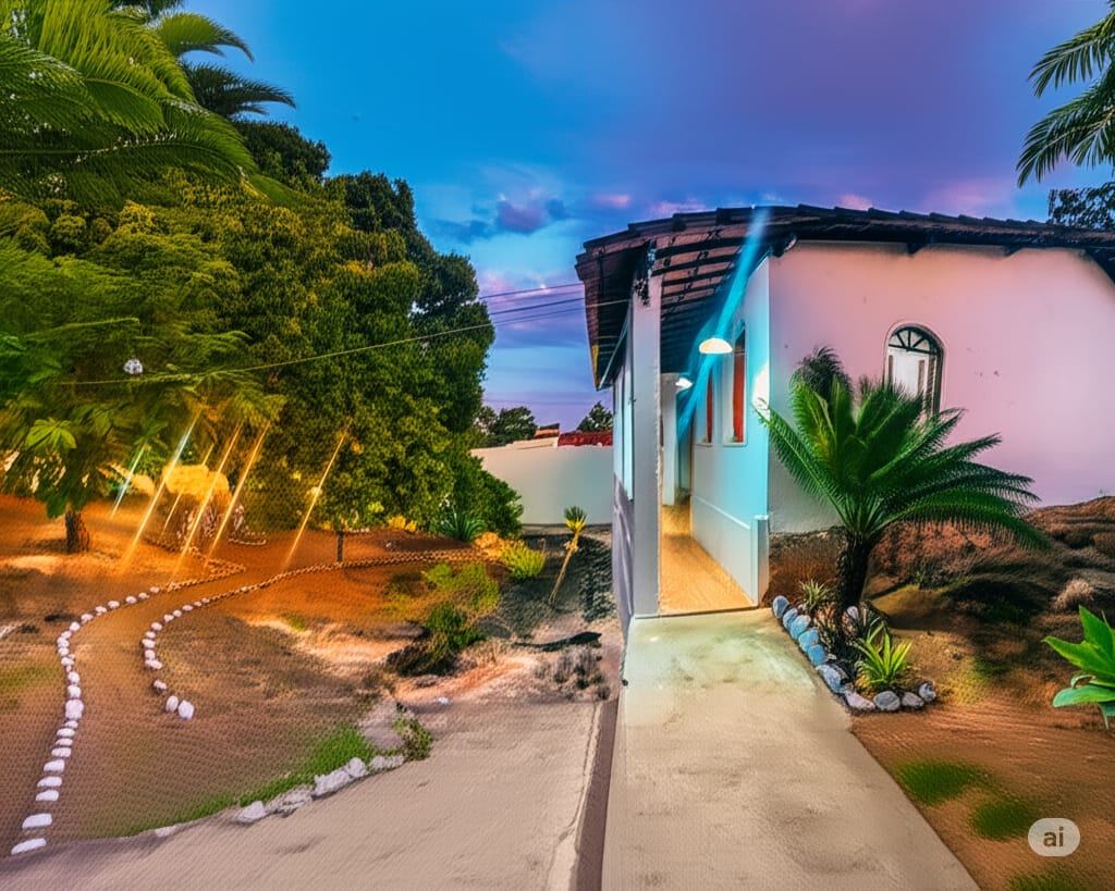 Jardim da Pousada Raízes de Lençóis